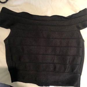 French Connection Off Shoulder Bandage Top